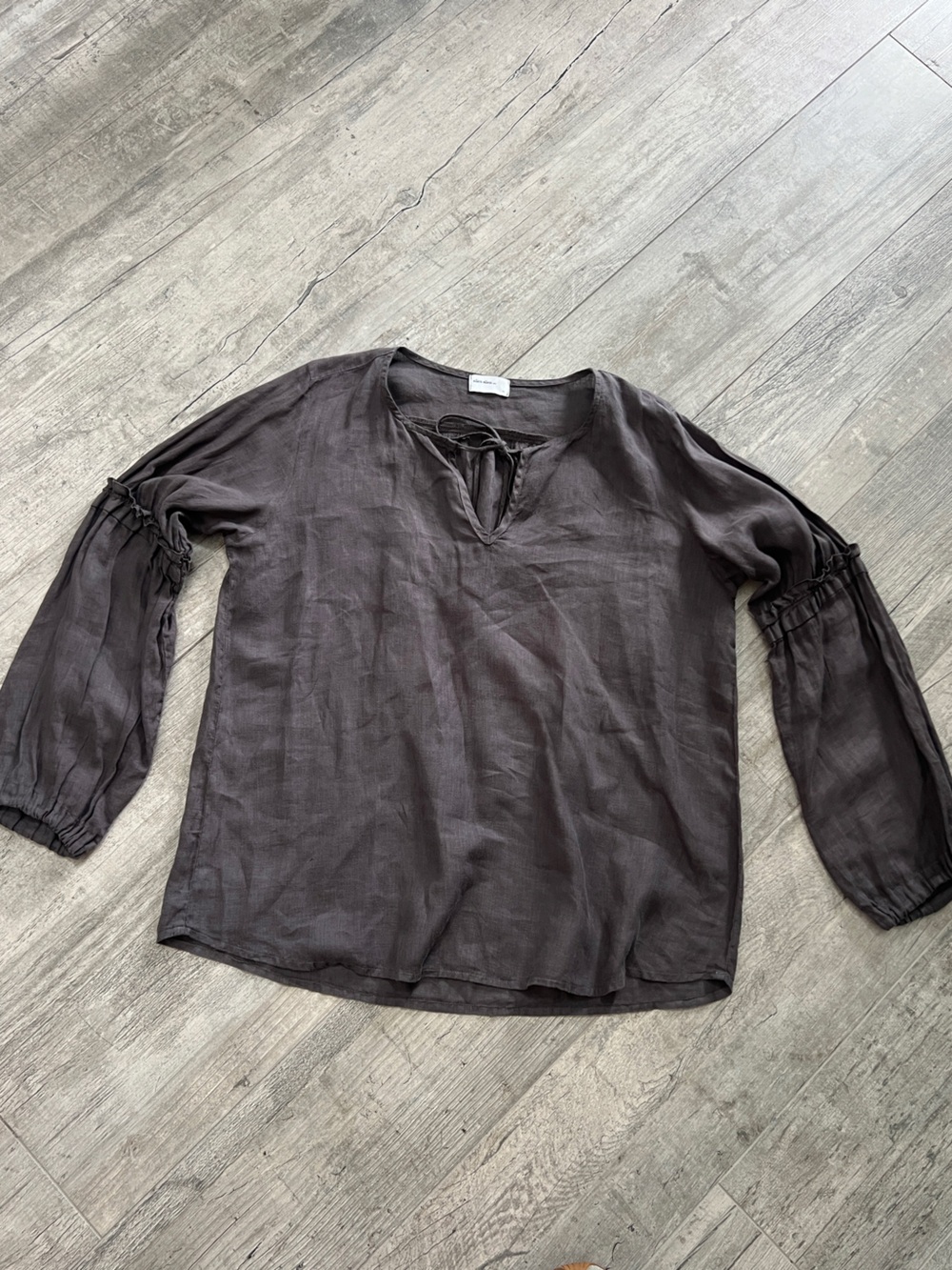 Allen Allen Minimalist Whimsigoth Linen Oversized Tunic w/Sleeve Detail XL